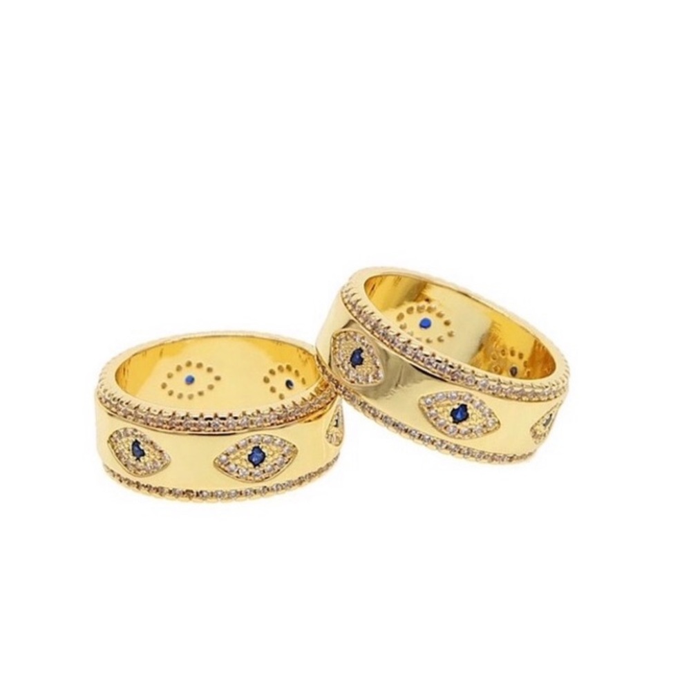 18k Evil Eye Ring - Picture 4 of 16